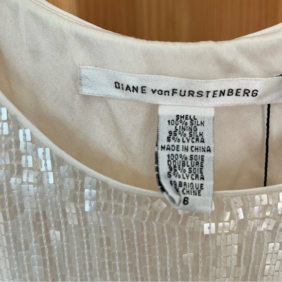 Diane von Furstenberg Silk Sequined Dress size 6 - Picture 3 of 4